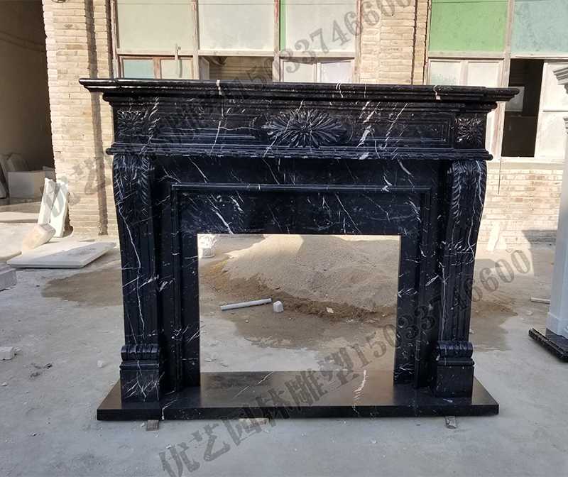 石雕壁爐架，大理石壁爐架，室內壁爐架