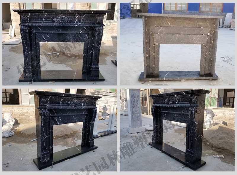 石雕壁爐架廠家，石雕壁爐架工廠，定制石雕壁爐架