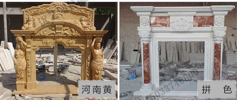 石雕壁爐架款式，定制石雕壁爐架，石雕壁爐架廠家