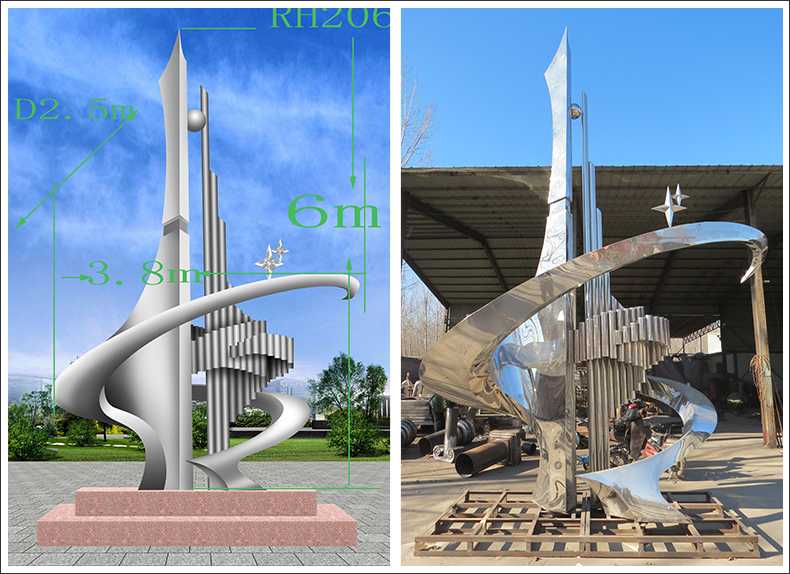 大型不銹鋼雕塑，不銹鋼雕塑廠家，室外大型景觀雕塑