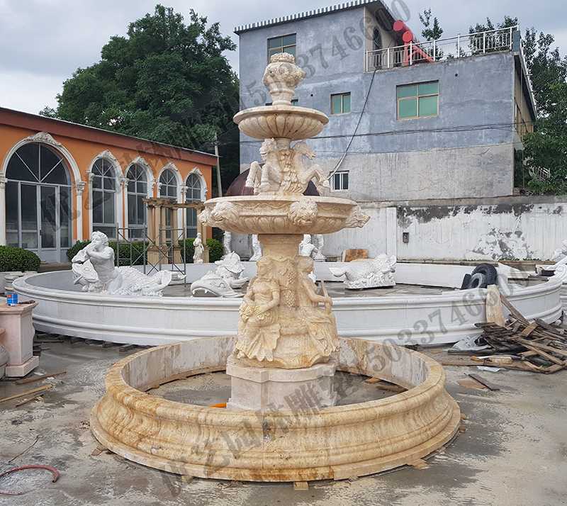 石雕噴泉，景觀人物噴泉，歐式噴泉