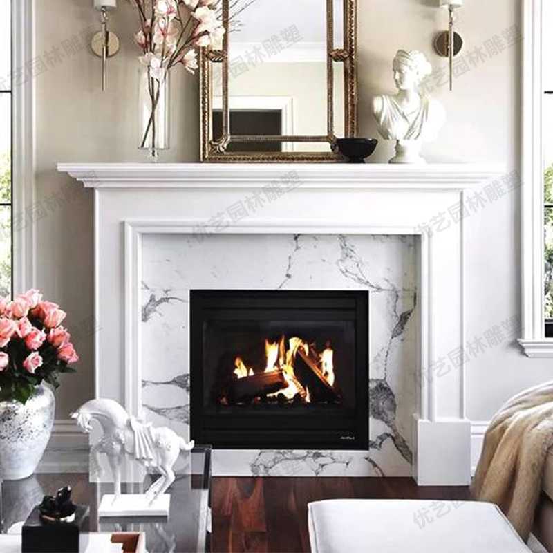 室內壁爐架，大理石壁爐架